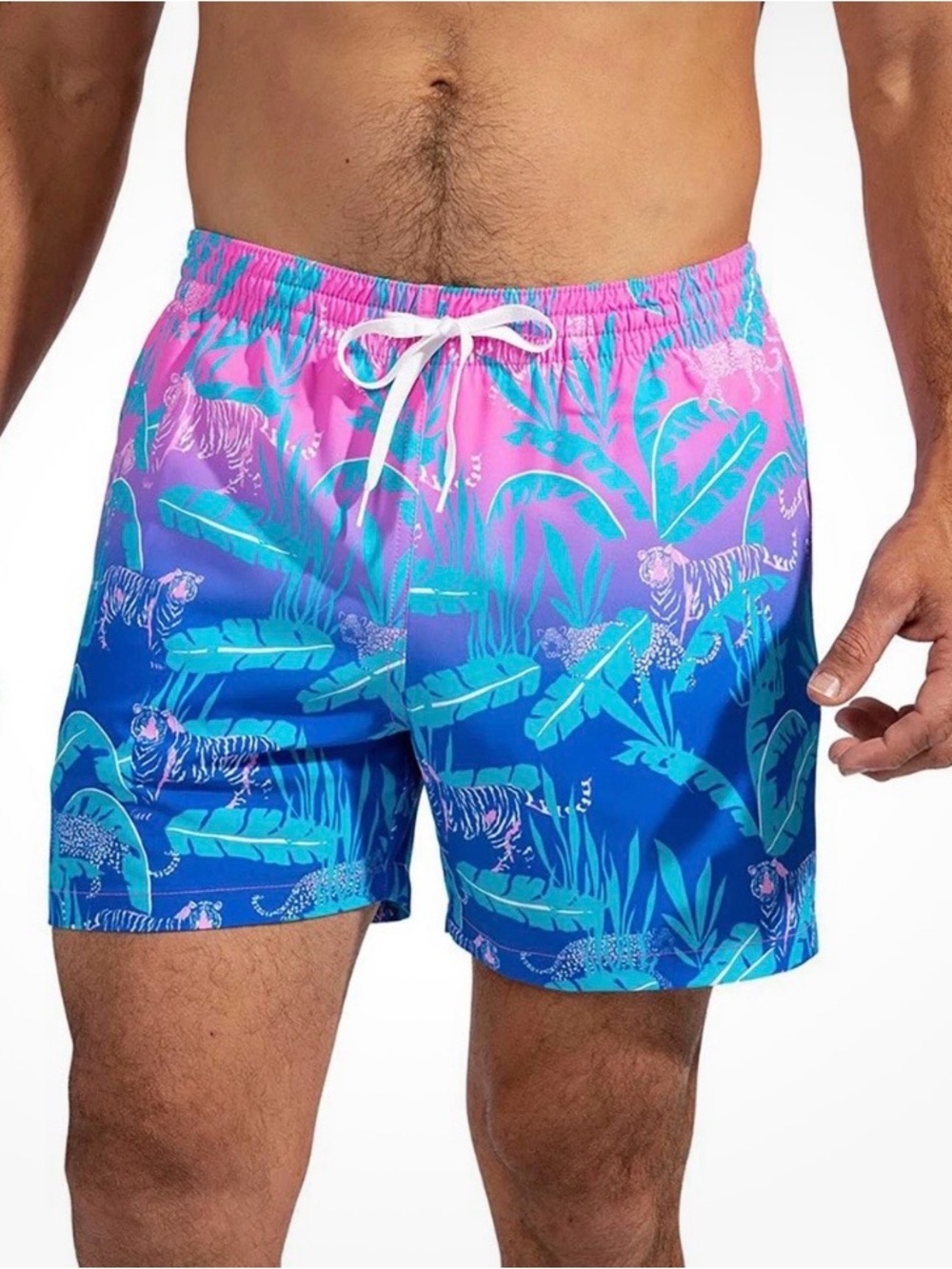Chubbies The Hydrofoils Tropical Tiger Pink Blue Gradient Size Small